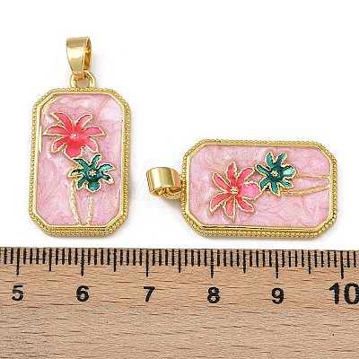 Brass Enamel Pendants KK-L190-012G-03-1