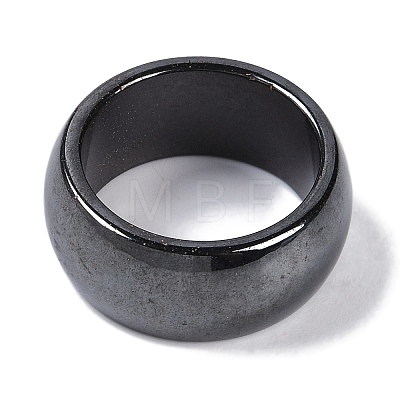 Magnetic Synthetic Hematite Finger Ring RJEW-A047-02D-1