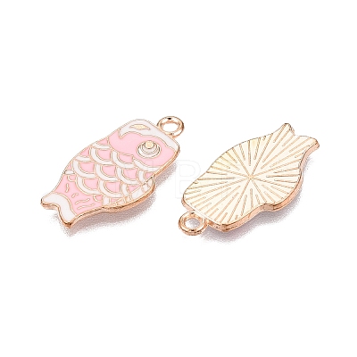 Light Gold Plated Alloy Enamel Pendants PALLOY-N176-27C-RS-1