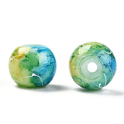 Drawbench Glass Round Beads GLAD-WH0001-01-13-1