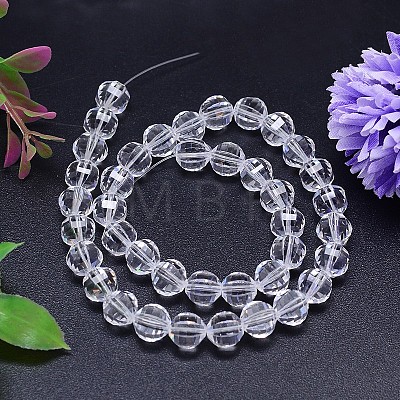 Faceted Round Imitation Austrian Crystal Bead Strands G-M182-10mm-01A-1