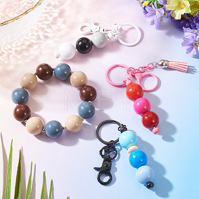 15Pcs 3 Colors Opaque Acrylic Beads SACR-TADJ0001-05A-1