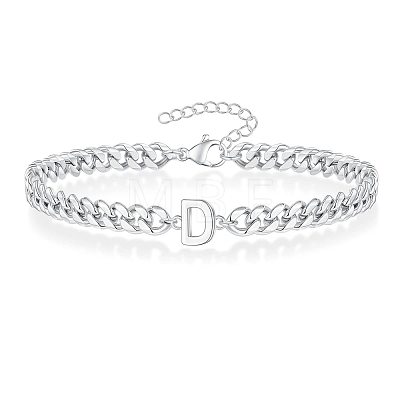 Letter 304 Stainless Steel Link Bracelets FS-WG7830E-28-1