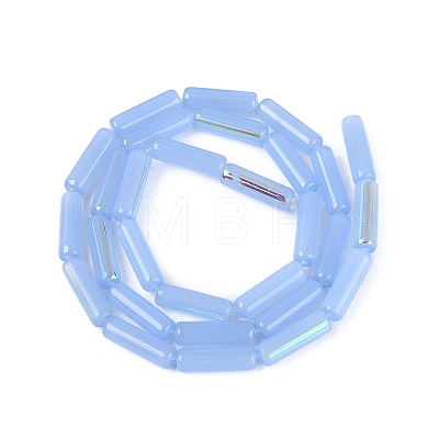 Electroplate Imitation Jade Glass Beads Strands EGLA-Q132-02A-D04-1