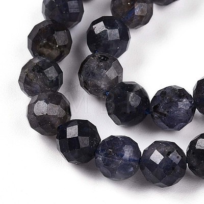 Natural Cordierite/Iolite/Dichroite Beads Strands G-S345-6mm-27-1