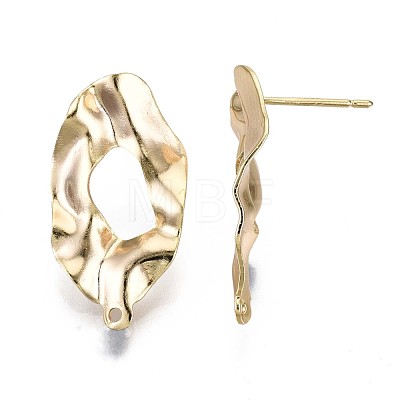 Brass Stud Earring Findings X-KK-T056-23G-NF-1