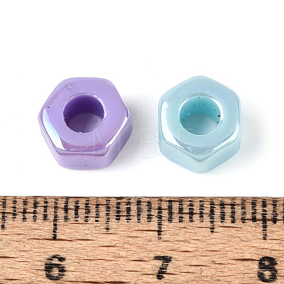 UV Plating Opaque Acrylic Beads SACR-T018-31M-1
