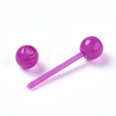 Double-headed Acrylic Nipple Piercing Retainers EJEW-L206-B02-1
