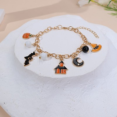 Halloween Alloy Enamel Charm Bracelets FS-WGDE872-02-1
