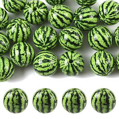 20Pcs Opaque Acrylic Beads MACR-FS0002-28A-1