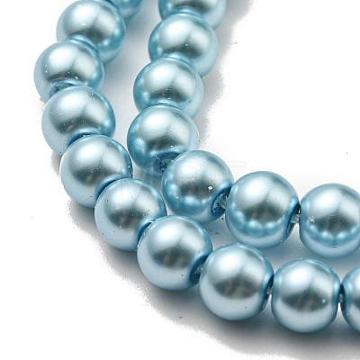 Eco-Friendly Grade A Glass Pearl Beads HY-J002-6mm-HX084-1