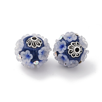 Handmade Resin Indonesia Round Beads IPDL-P005-21AS-01-1