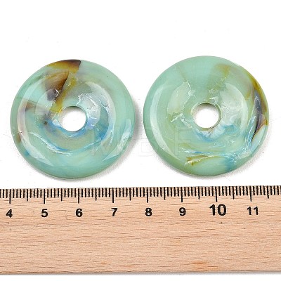 Opaque Acrylic Imitation Jade Pendants OACR-T033-12B-1