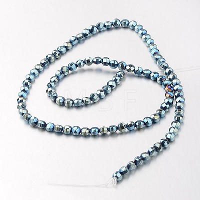Electroplate Non-magnetic Synthetic Hematite Bead Strands G-F300-34-07-1