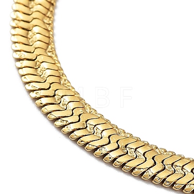 304 Stainless Steel Herringbone Chain Necklaces NJEW-P282-02G-1