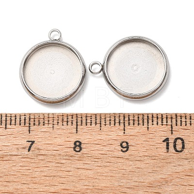 Non-Tarnish 304 Stainless Steel Pendant Cabochon Settings LS-X-STAS-K202-03E-P-1