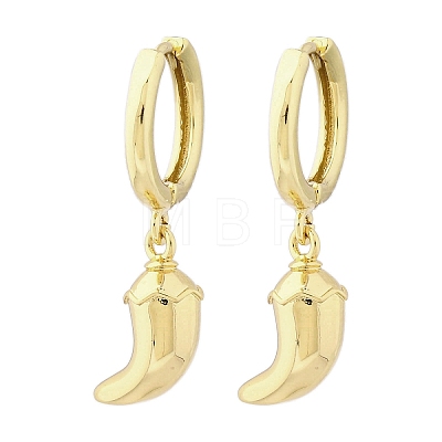 Chili Brass Hoop Earrings EJEW-Q015-17G-1