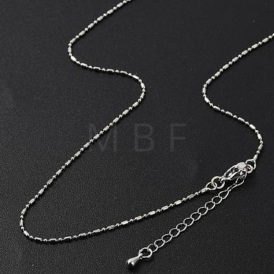 Brass Ball Chain Necklaces for Women NJEW-D302-32P-1