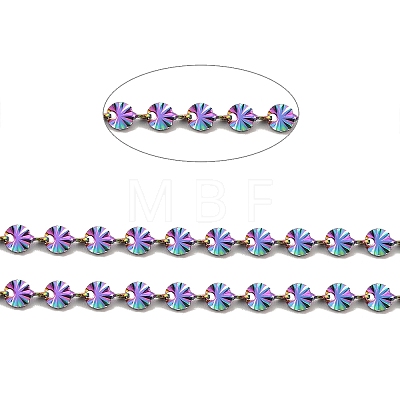Ion Plating(IP) 304 Stainless Steel Flower Link Chains STAS-B041-08MC-1