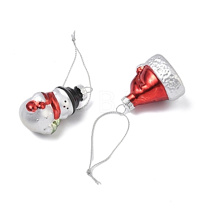 Glass Pendant Decorations HJEW-F021-02-1