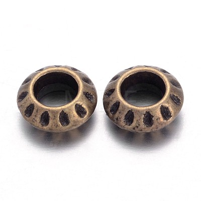 Tibetan Style Alloy European Beads TIBEB-EAA386Y-AB-FF-1