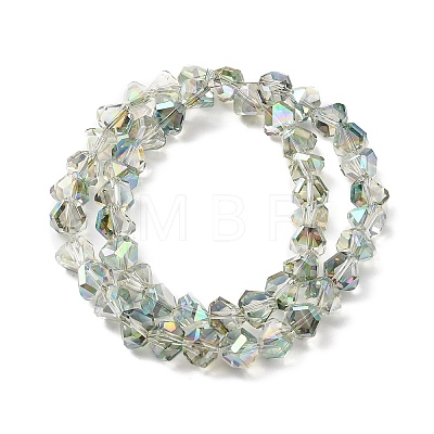 Transparent Electroplate Glass Beads Strands EGLA-I017-04-FR01-1