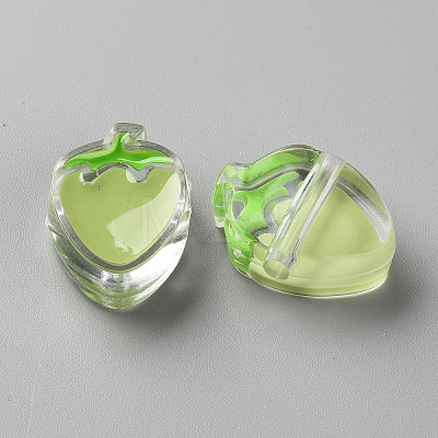 Transparent Enamel Acrylic Beads X1-TACR-S155-003D-1