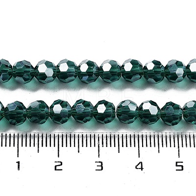 Electroplate Transparent Glass Beads Strands EGLA-A035-T6mm-A18-1
