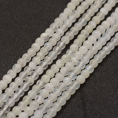 Natural White Moonstone Bead Strands G-G970-37-4mm-1