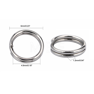 304 Stainless Steel Split Rings STAS-E010-6x1mm-2-1