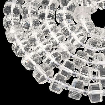 Natural Quartz Crystal Beads Strands G-G453-G03-7x12mm-1