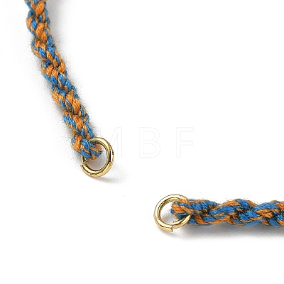 Braided Cotton Cord Bracelet Making MAK-L043-02G-16-1