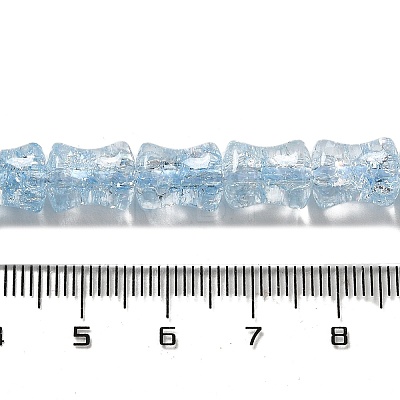 Transparent Crackle Glass Beads Strands GLAA-D025-01A-1