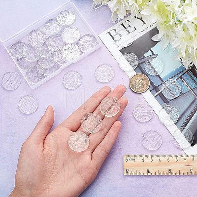 Olycraft 30Pcs Transparent Glass Mosaic Tiles DIY-OC0009-39A-1