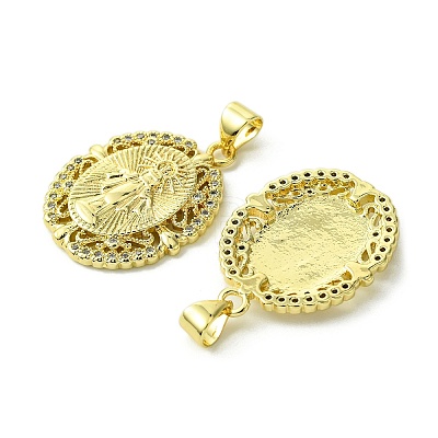 Brass Micro Pave Cubic Zirconia Pendants KK-H472-53M-G-1