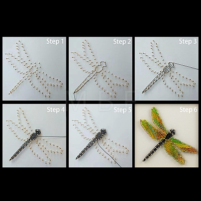 Dragonfly Pattern DIY String Art Kit Sets DIY-F070-18-1