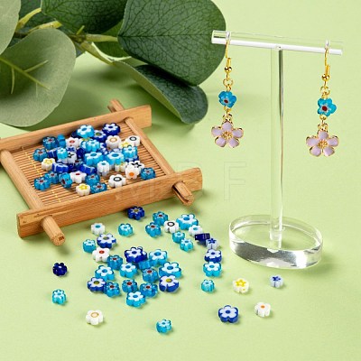 8 Style Handmade Millefiori Glass Beads LAMP-LS0001-11-1