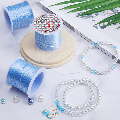 SUNNYCLUE 4 Rolls Flat Elastic Crystal String EW-SC0001-05A-1