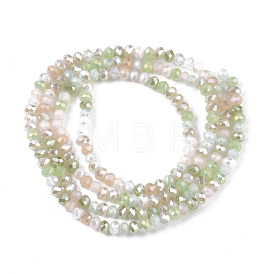 Electroplate Glass Beads Strands EGLA-S192-001A-B03-1