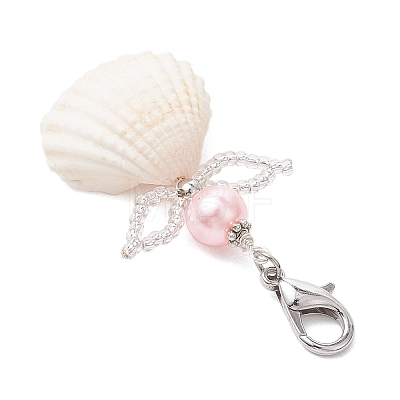 Angel Clam Shell Pendant Decoration HJEW-MZ00246-01-1