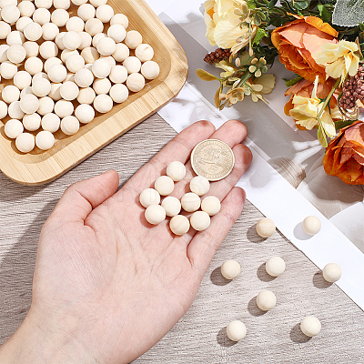 150Pcs Unfinished Wood Beads WOOD-PA0001-83B-1