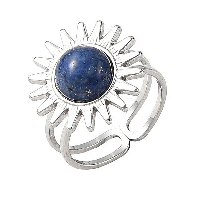 Stainless Steel Cuff Open Rings RJEW-JR01078-02-1