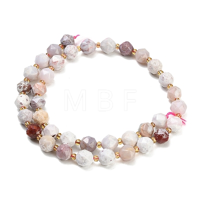 Natural Ocean Agate/Ocean Jasper Beads Strands GG-CBA3921-B14-8mm-1