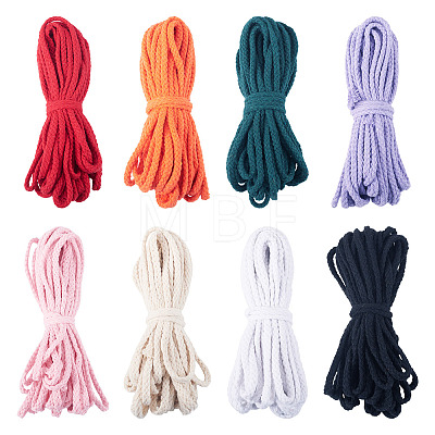 8 Skeins 8 Colors Braided Cotton String Threads for Crafts Knitting Making OCOR-TA0003-56-1
