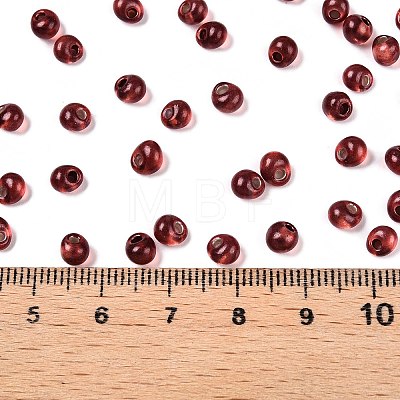 6/0 Baking Paint Transparent Glass Seed Beads SEED-N006-06D-1