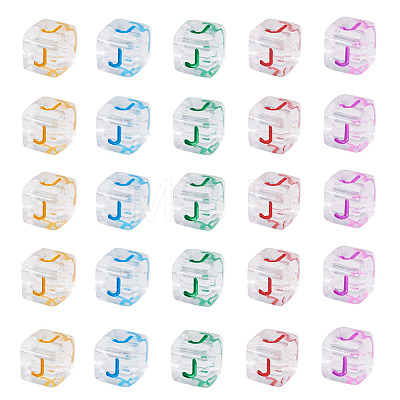 50Pcs Acrylic European Beads MACR-TADJ0001-13J-1