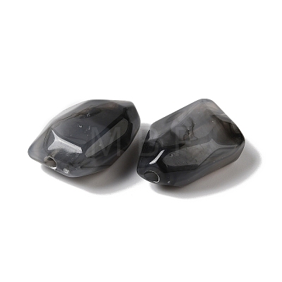 Two-tone Opaque Acrylic Beads OACR-G015-08-1