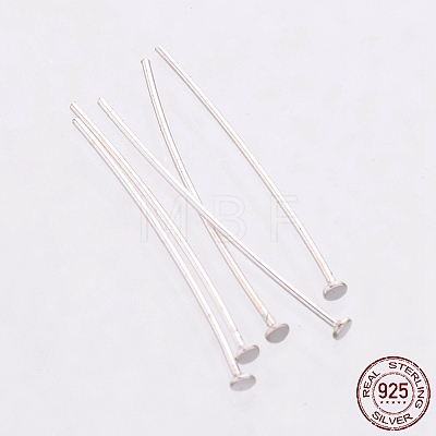 925 Sterling Silver Flat Head Pins STER-K017-25mm-S-01-1