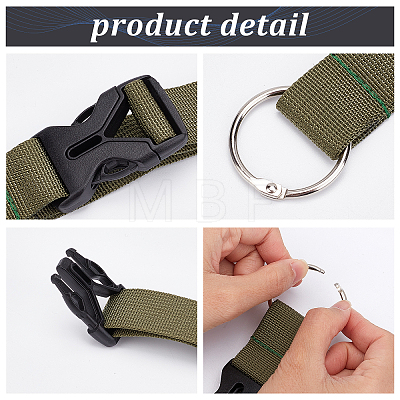 Gorgecraft 2Pcs Polyester Luggage Straps FIND-GF0003-30B-1