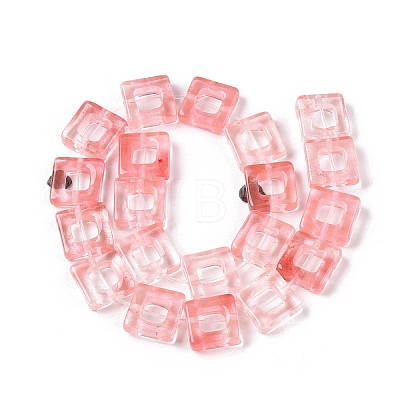 Cherry Quartz Glass Beads Strands G-N342-101-1